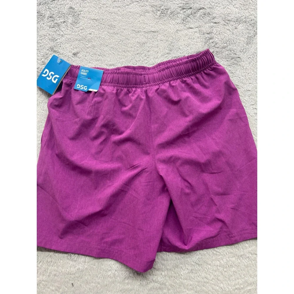 DSG Kids Agility Heather‎ Magenta Grape Athletic Shorts Boys Size M Youth